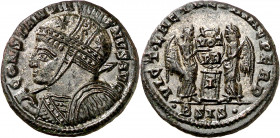 (319 d.C.). Constantino I. Siscia. AE 18. (Spink 16288) (Co. 570) (RIC. 84). 2,82 g. EBC.