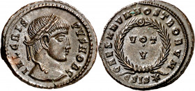 (320-321 d.C.). Crispo. Siscia. AE 20. (Spink 16754) (Co. 34) (RIC. 161). 3,20 g. EBC+.