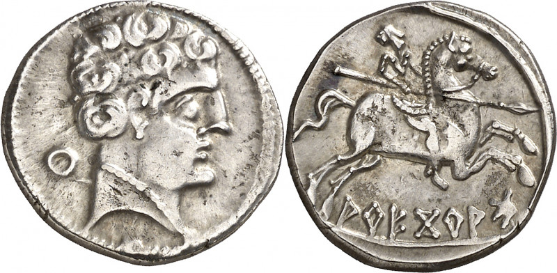 Arecoratas (Ágreda). Denario. (FAB. 106) (ACIP. 1773 var). 4,14 g. MBC+.