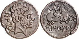Bascunes (Pamplona). Denario. (FAB. 215) (ACIP. 1632). Pátina oscura. 2,76 g. MBC+.