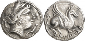 Dracma ibérica de imitación emporitana. (FAB. 1172) (ACIP. 297). 4,67 g. MBC+.