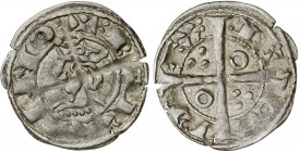 Jaume I (1213-1276). Barcelona. Diner de tern. (Cru.V.S. 310 var) (Cru.C.G. 2120 var). 0,80 g. MBC-.