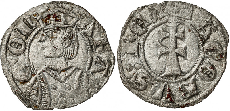 Jaume II (1291-1327). Zaragoza. Dinero jaqués. (Cru.V.S. 364) (Cru.C.G. 2182). V...