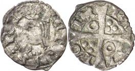 Pere III (1336-1387). Barcelona. Òbol. (Cru.V.S. 419) (Cru.C.G. 2240). U gótica, A latinas. Ex Colección Berceo, Áureo 15/12/1998, nº 99. Escasa. 0,31...