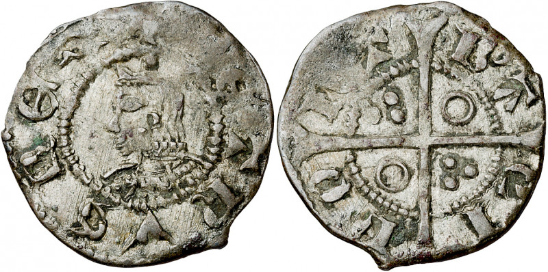 Pere III (1336-1387). Barcelona. Diner. (Cru.V.S. 422) (Cru.C.G. 2233). Ex Áureo...
