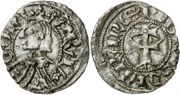 Pere III (1336-1387). Zaragoza. Dinero jaqués. (Cru.V.S. 463) (Cru.C.G. 2276). 0,86 g. MBC+.