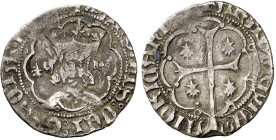 Martí I (1396-1410). Mallorca. Maestro de ceca: Jaume Aimeric, 2º período (1399-1409). Mig ral. (Cru.V.S. 518) (Cru.C.G. 2324). Ex Colección Ramon Llu...