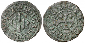 Martí I (1396-1410). Sardenya (Càller). Pitxol. (Cru.V.S. 529) (Cru.C.G. 2333b, mismo ejemplar, fotografiado como 2333) (MIR. 9). Bella. Ex Colección ...