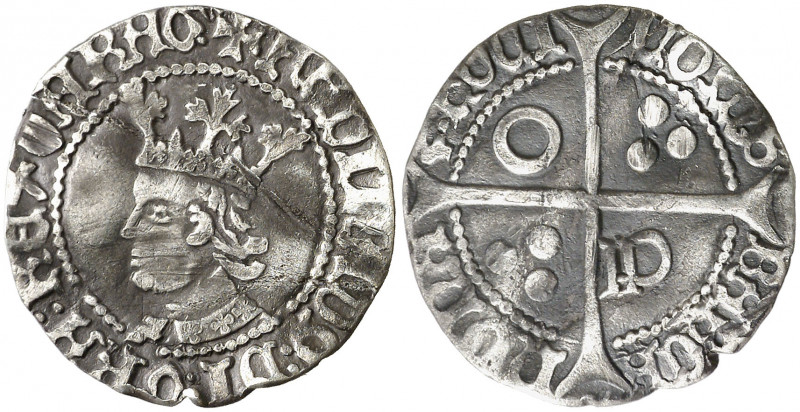 Ferran I (1412-1416). Perpinyà. Croat. (Cru.V.S. 765.2) (Cru.C.G. 2812a). Leve g...