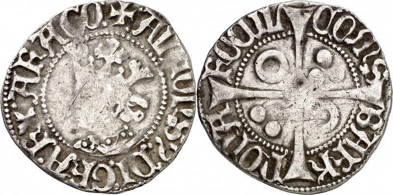 Alfons IV (1416-1458). Perpinyà. Croat. (Cru.V.S. 827) (Cru.C.G. 2869). Punzonad...