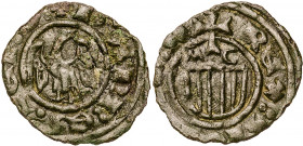 Joan II (1458-1479). Sicília. Diner. (Cru.V.S. 985) (Cru.C.G. 3024) (MIR. 233/4). Ex Áureo 18/09/2002, nº 473. 0,53 g. MBC.