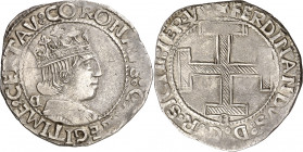 Ferran I de Nàpols (1458-1494). Nàpols. Coronat. (Cru.V.S. 1007 var) (Cru.C.G. 3417 var) (MIR. 68/12). Ex Áureo 19/12/2001, nº 444. 3,90 g. MBC/MBC+....