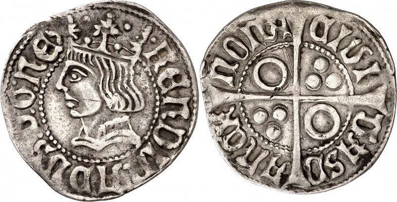 Ferran II (1479-1516). Barcelona. Croat. (Cru.V.S. 1139.1) (Cru.C.G. 3068). Rayi...