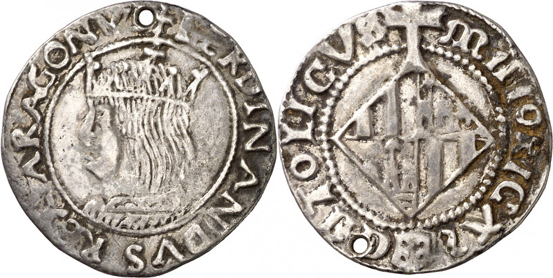 Ferran II (1479-1516). Mallorca. Ral. (Cru.V.S. 1182) (Cru.C.G. 3096a). A latina...