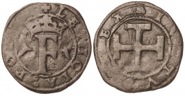 Ferran II (1479-1516). Nàpols. Sestí. (Cru.V.S. 1294) (Cru.C.G. 3194) (MIR. 120). EX Áureo 25/05/2005, nº 2232. 2,28 g. MBC-.
