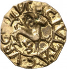 Obispo Pere de Castallet. La Seu d'Urgell. Ardit incús. (Cru.L. 2130) (Cru.C.G. 3850a, mal descrito). Contramarca: S (1565). Escasa. Latón. 0,33 g. EB...