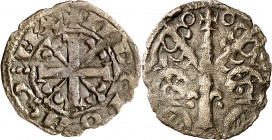 Alfonso IX (1188-1230). Taller indeterminado. Dinero. (AB. 146) (Imperatrix A9:1.22). 0,61 g. MBC.