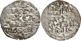 Alfonso X (1252-1284). Santiago de Compostela o Coruña. Dinero de las 6 líneas. (AB. 230) (M.M.A10:4.30). Vellón rico. Escasa. 0,74 g. MBC+.