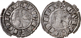 Infante Juan de Castilla (1295-1300). ¿León?. Dinero o meaja. (AB. falta) (M.M.IJ:1.5 var). Ligero defecto de cospel. Pequeña grieta. Rara. 0,62 g. BC...