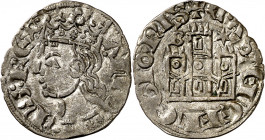 Alfonso XI (1312-1350). Burgos. Cornado. (AB. 335.1) (Imperatrix A11:2.4). Un puntito detrás del busto o debajo de la . Bella. Vellón rico. Escasa así...