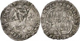 Enrique II (1368-1379). Sevilla. Real de vellón de busto. (AB. 443.1). 3,55 g. MBC.