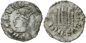 Enrique II (1368-1379). Sevilla. Cornado. (AB. 593, como Enrique III) (Imperatrix E2:19.5). Acuñación floja en parte. 0,97 g. (MBC+).