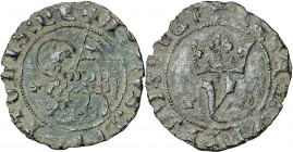 Juan I (1379-1390). Toledo. Blanca del Agnus Dei. (AB. 557.1). 1,37 g. MBC.