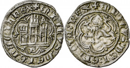Enrique III (1390-1406). Burgos. Blanca. (AB. 597). Atractiva. 2,09 g. MBC+.