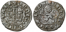 Enrique III (1390-1406). Sevilla. Media blanca. (AB. 607 var) (Imperatrix E3:4.5). Atractiva. 1,73 g. MBC+.
