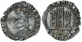 Enrique IV (1454-1474). Burgos. Dinero. (AB. 783) (Imperatrix E4:12.3 var). 0,93 g. MBC-.
