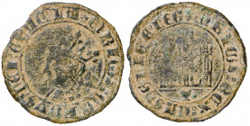 Enrique IV (1454-1474). Cuenca. Dinero. (AB 785, como medio cuartillo) (Imperatrix E4:12.16). 1,84 g. MBC-.