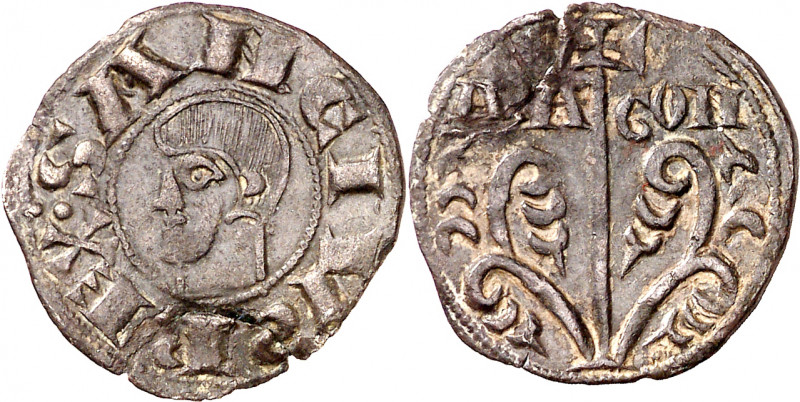 Sancho Ramírez (1063-1094). Jaca. Dinero. (Cru.V.S. 195 var) (R.Ros 3.4.1 var). ...