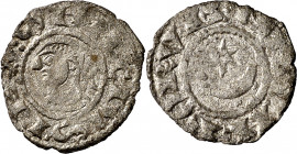 Sancho el Fuerte (1194-1234). Navarra. Dinero. (Cru.V.S. 224) (R.Ros 3.9.3). Ex Áureo 18/09/2002, nº 587. Rara. 0,60 g. MBC-.
