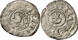 Sancho el Fuerte (1194-1234). Navarra. Óbolo. (Cru.V.S. 225) (R.Ros 3.9.7 var 2). Ex Áureo 24/01/2001, nº 654. Muy escasa. 0,37 g. MBC-.