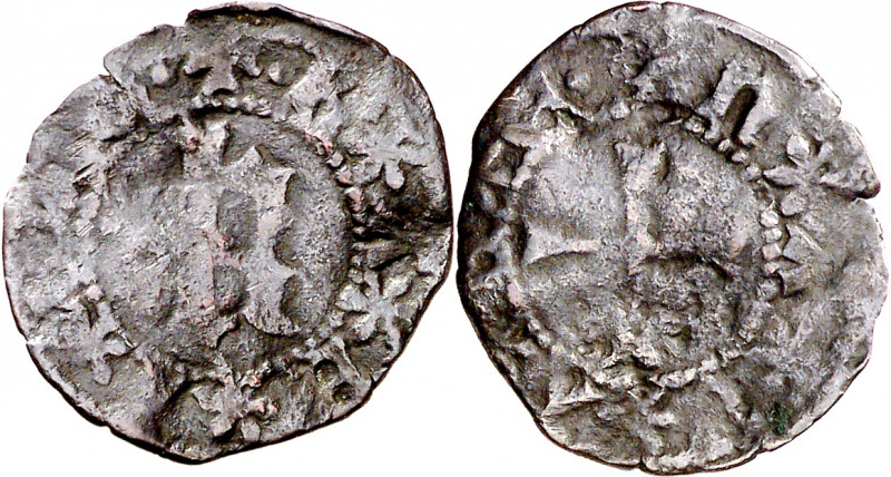 Carlos de Viana (1441-1461). Navarra. Medio cornado. (Cru.V.S. 261) (Cru.C.G. 29...