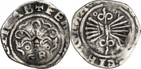 Reyes Católicos. Granada. R. 1/2 real. (AC. 237). El peso es el de un real. Rara. 2,96 g. BC+.