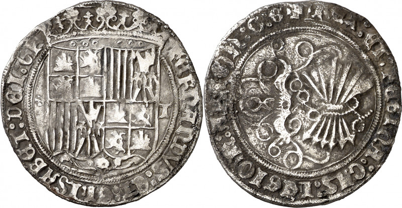Reyes Católicos. Toledo. 1 real. (AC. 465). 3,17 g. MBC-.