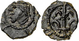 s/d. Felipe III. Lleida. 1 diner. (AC. 42) (Cru.C.G. 3773). Busto a izquierda. Ex Áureo 20/10/1999, nº 3568. 0,70 g. MBC+.