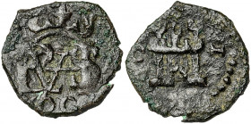 1602. Felipe III. Cuenca. 1 maravedí. (AC. 103). Escasa. 0,67 g. MBC.