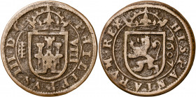 1607. Felipe III. Segovia. 8 maravedís. (AC. 331). 6,67 g. BC+/MBC-.