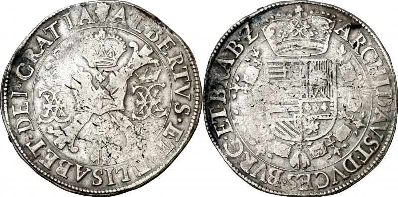 s/d. Alberto e Isabel. Amberes. 1 patagón. (Vti. 346) (Vanhoudt 619.AN). 27,68 g...