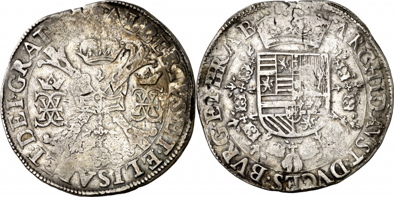 s/d. Alberto e Isabel. Amberes. 1 patagón. (Vti. 346) (Vanhoudt 619.AN). 27,93 g...
