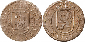 1625. Felipe IV. Segovia. 8 maravedís. (AC. 390). 6,16 g. MBC-/MBC.