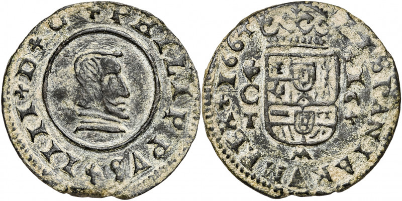 1664. Felipe IV. Córdoba. TM. 16 maravedís. (AC. 445). Ex Áureo 17/12/2003, nº 3...