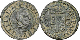 1663. Felipe IV. M (Madrid). Y. 16 maravedís. (AC. 477). 4,19 g. MBC.