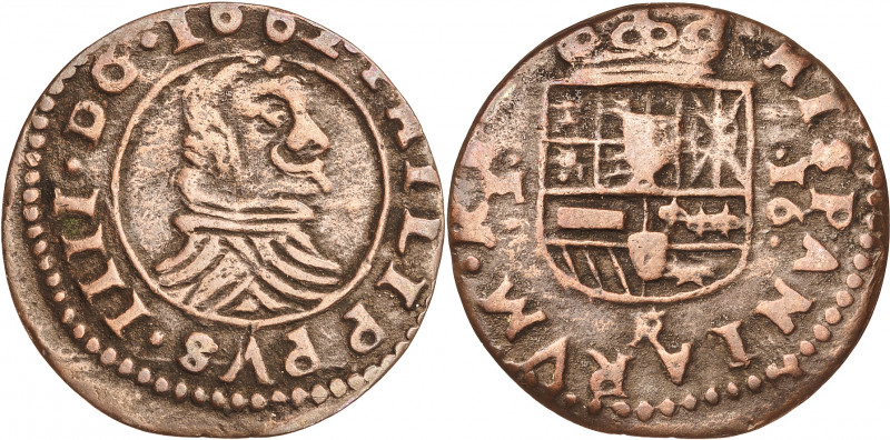 1662. Felipe IV. Trujillo. M. 16 maravedís. (AC. 503). 3,18 g. MBC-.