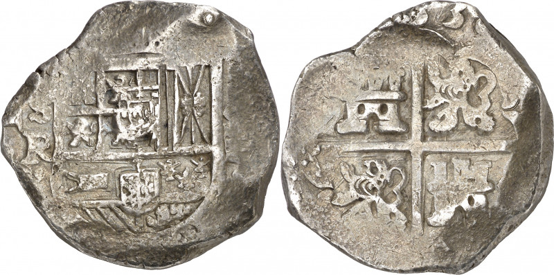 Felipe IV. Sevilla. R. 8 reales. (AC. tipo 349). Fecha no visible. 26,93 g. MBC-...