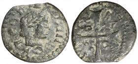 (16)42. Guerra dels Segadors. Barcelona. 1 diner. (AC. 26) (Cru.C.G. 4557a). Lluís XIII. Ex Colección Crusafont 27/10/2011, nº 1357. Escasa. 0,61 g. M...