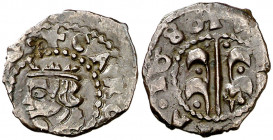 1686. Carlos II. Valencia. 1 diner. (AC. 17) (Cru.C.G. 4928c). CARO visible. Buen ejemplar. Ex Áureo & Calicó 07/03/2013, nº 1183. Escasa así. 0,94 g....