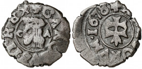 1678. Carlos II. Zaragoza. 1 dinero. (AC. 33) (Cru.C.G. 4976a). 0,95 g. MBC.